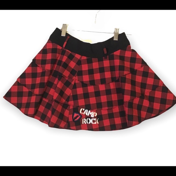 Girls camp rock Buffalo check red n black plaid ruffled mini skirt - Picture 2 of 12